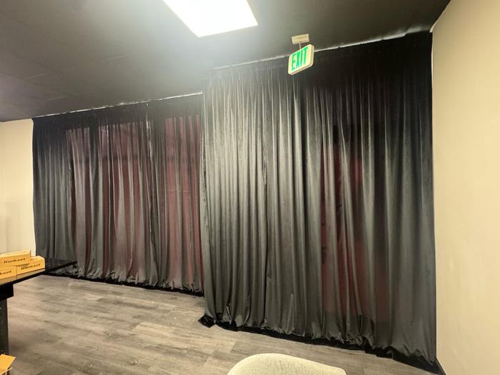Custom curtains installation