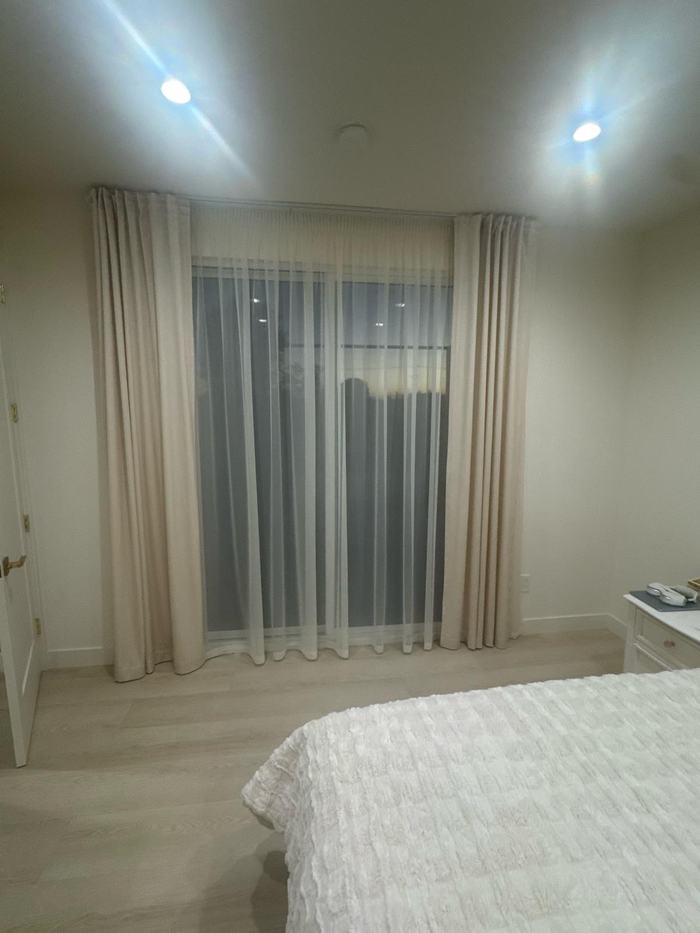 Sheer curtain drapery