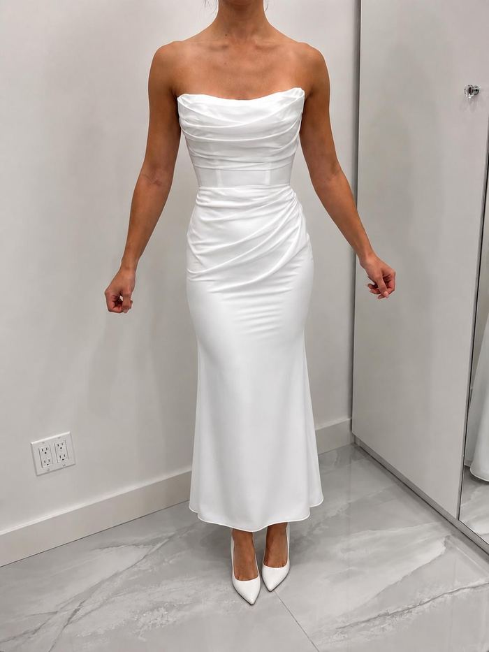 Wedding-style gown alteration